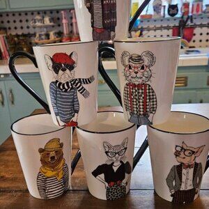 Cute Hipster Animal Mugs